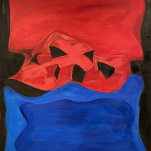 Red with Black & Blue