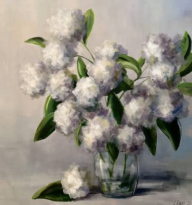 Original Minimalism Floral Paintings by Christina Dowdy