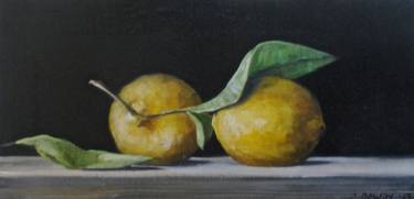Lemons with Leaves - SOLD thumb