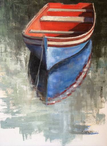 Print of Impressionism Boat Paintings by Christina Dowdy