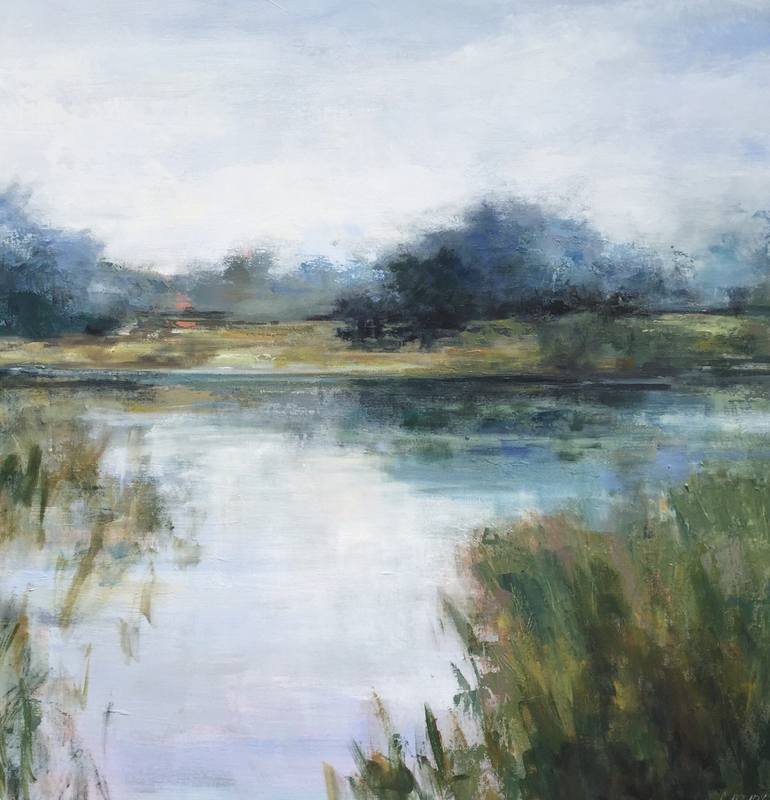 Marsh Reflections Painting by Christina Dowdy | Saatchi Art