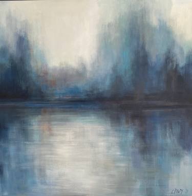 Reflecting on Blue; Abstracted Water Landscape thumb