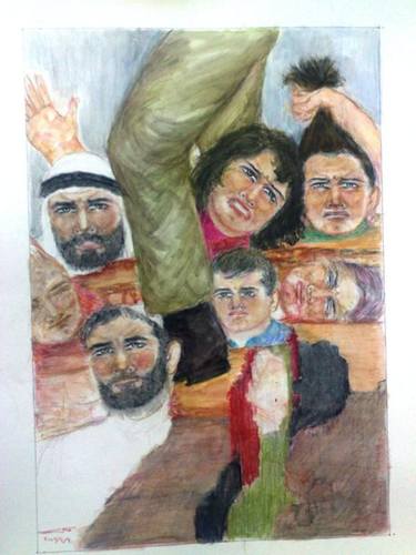 Original People Painting by Khalil Dadah