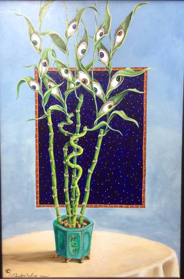 Original Surrealism Floral Painting by Sandra Scheetz-Wise