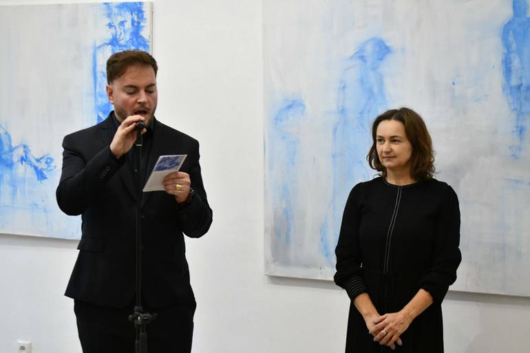 Original Abstract Expressionism People Painting by Monika Vitanyi