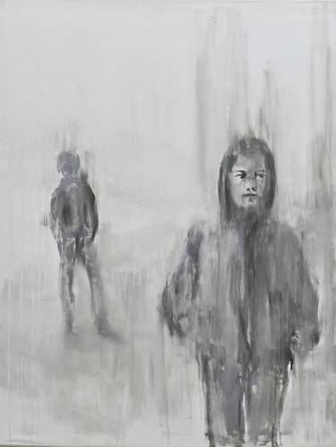 Original Abstract People Painting by Monika Vitanyi