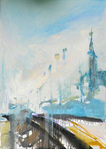 Print of Abstract Architecture Paintings by Monika Vitanyi