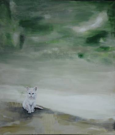 Print of Cats Paintings by Monika Vitanyi