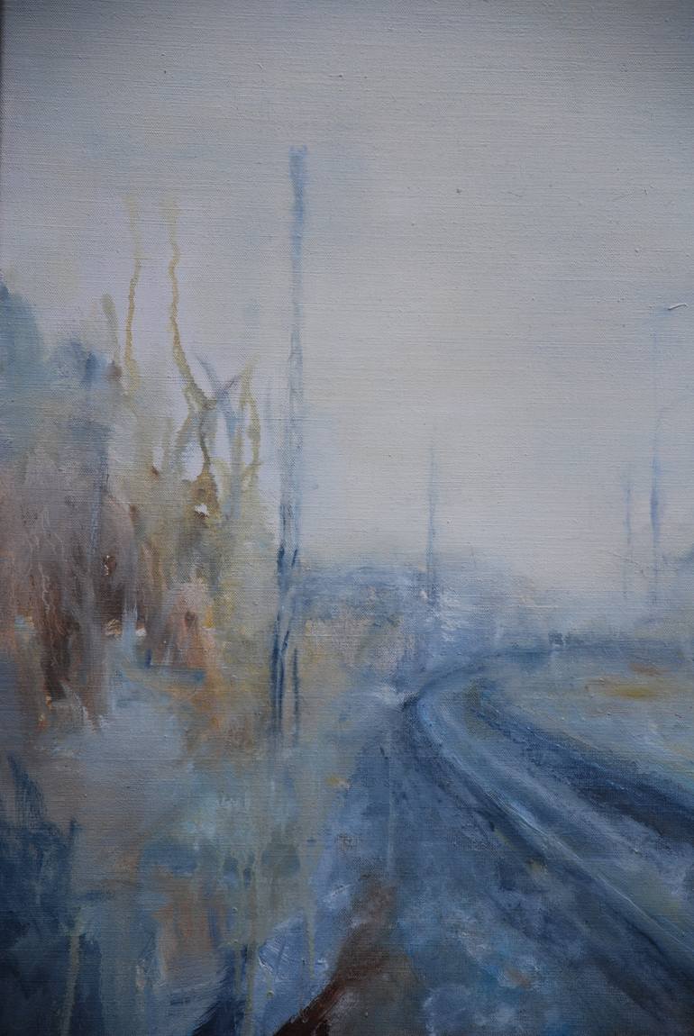 Original Expressionism Transportation Painting by Monika Vitanyi