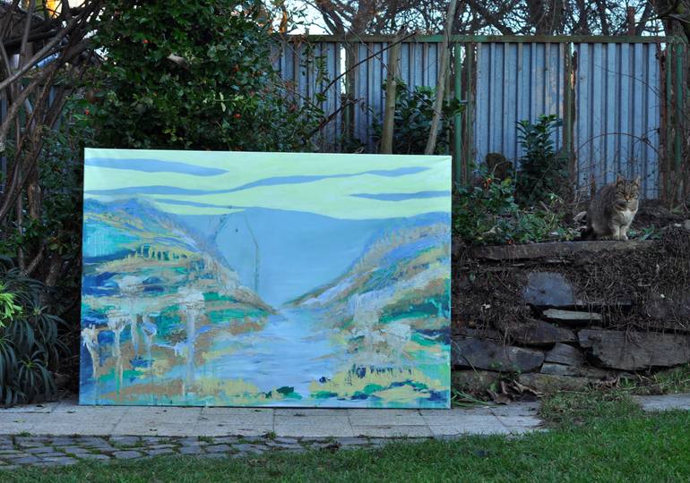 Original Abstract Landscape Painting by Monika Vitanyi