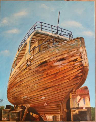 Original Documentary Boat Paintings by Stamatis Pavlis
