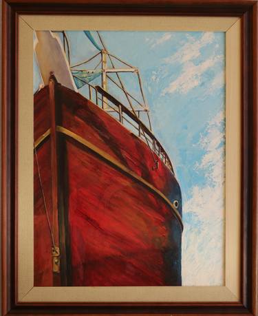 Print of Boat Paintings by Stamatis Pavlis