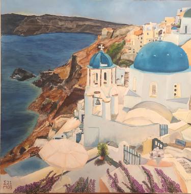 Print of Fine Art Landscape Paintings by Stamatis Pavlis