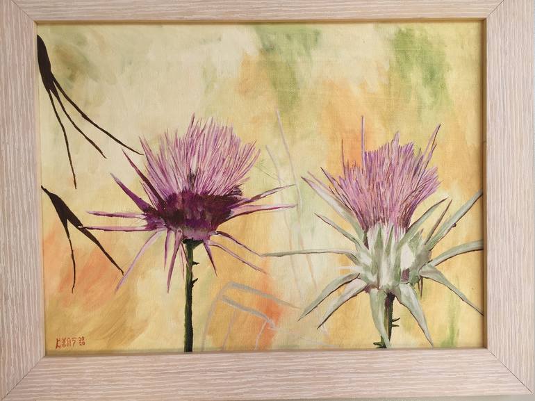 Original Floral Painting by Stamatis Pavlis