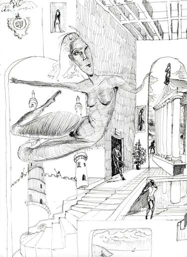 Print of Surrealism Architecture Drawings by aristide bosi