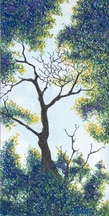 Lake of the Ozark Trees - Small Original Pastel by Michele Fritz thumb