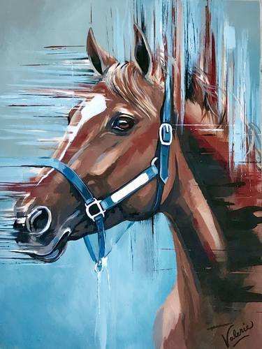 Original Conceptual Horse Paintings by Valerie Carpender