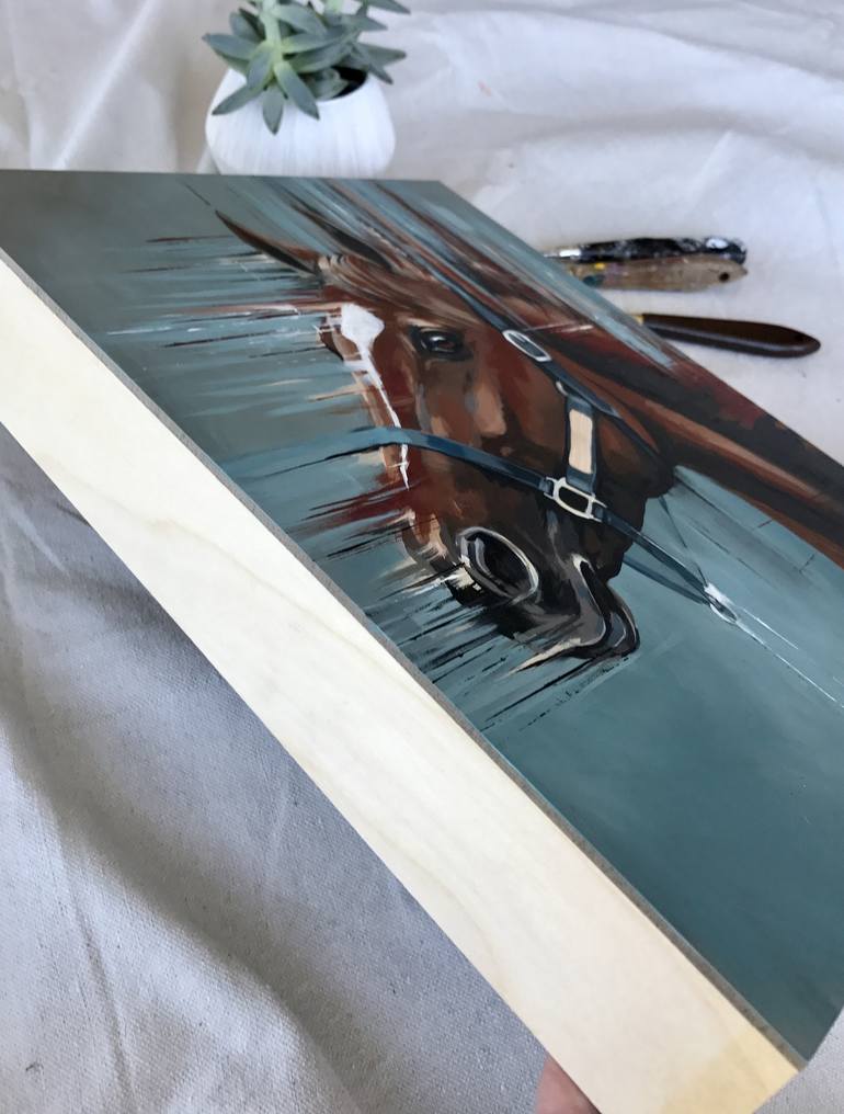 Original Conceptual Horse Painting by Valerie Carpender