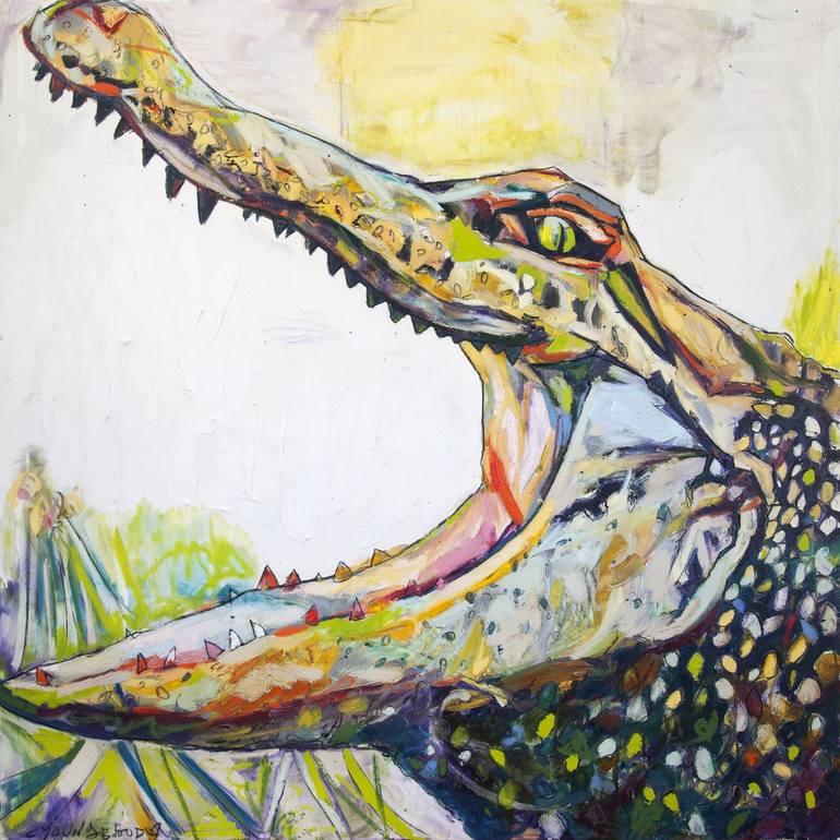 abstract alligator painting