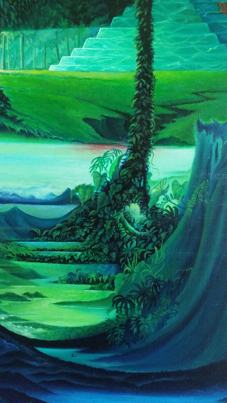 Original Surrealism Nature Painting by Guglielmo Alberto Nacci