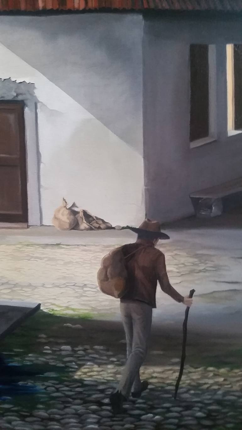Original Rural life Painting by Guglielmo Alberto Nacci