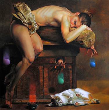 Original Surrealism Erotic Paintings by Miroslav Yotov