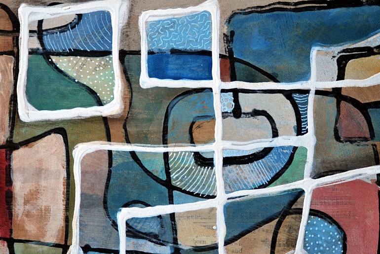 Original Abstract Outer Space Painting by David Holcomb