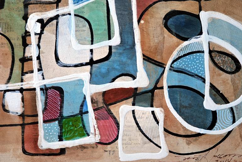 Original Abstract Outer Space Painting by David Holcomb