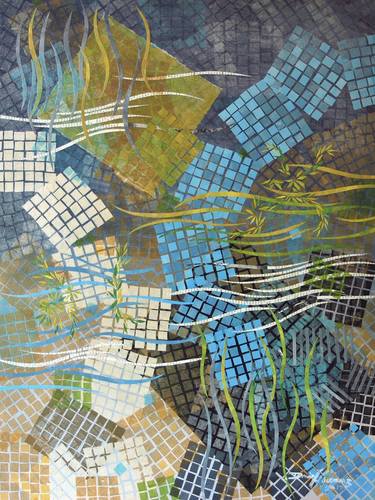 Original Fine Art Abstract Collage by David Holcomb
