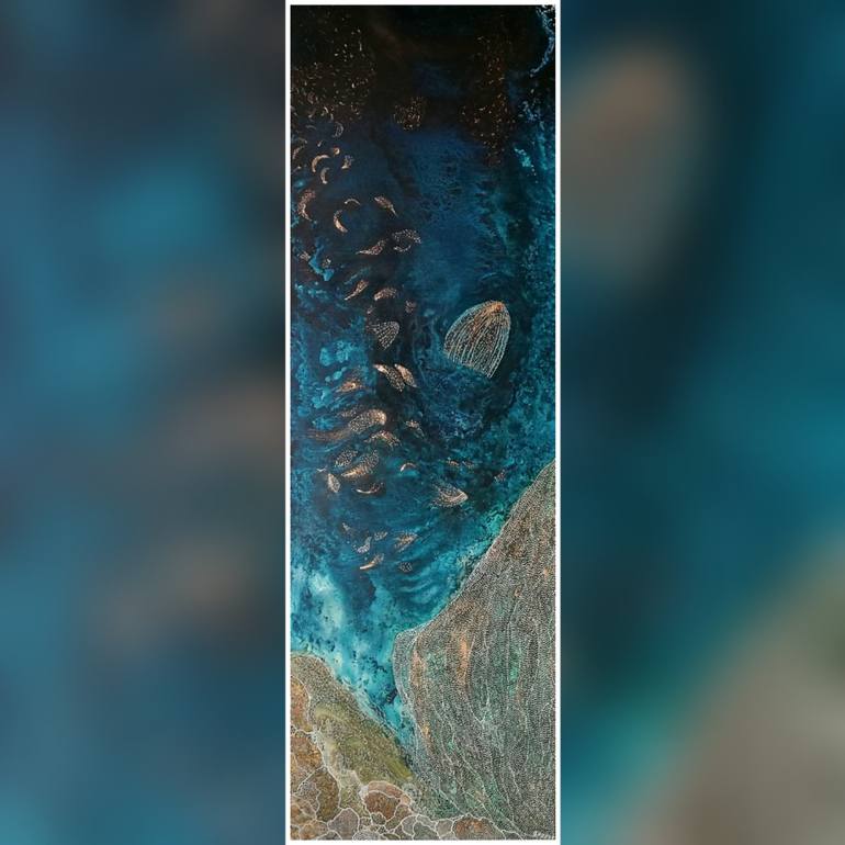 Original Abstract Water Painting by Beatrice Prost