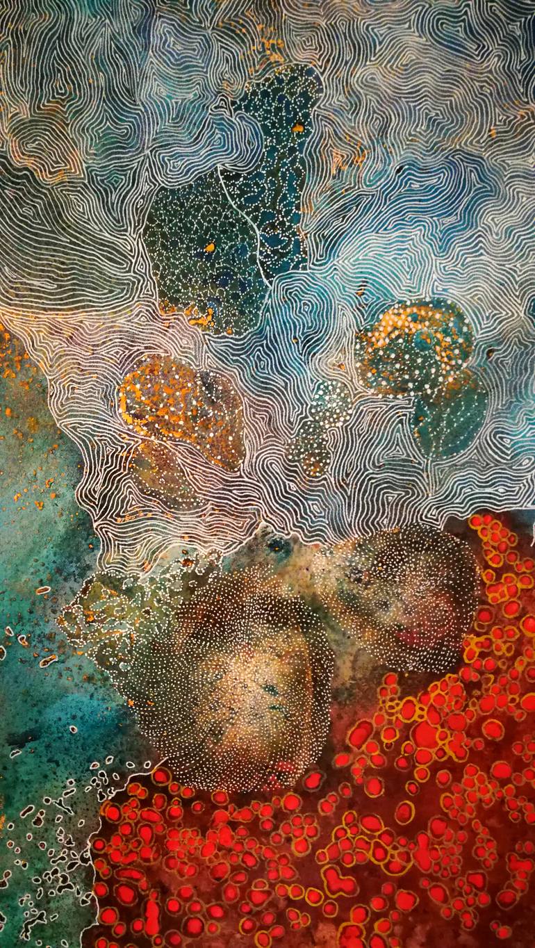 Original Abstract Water Painting by Beatrice Prost