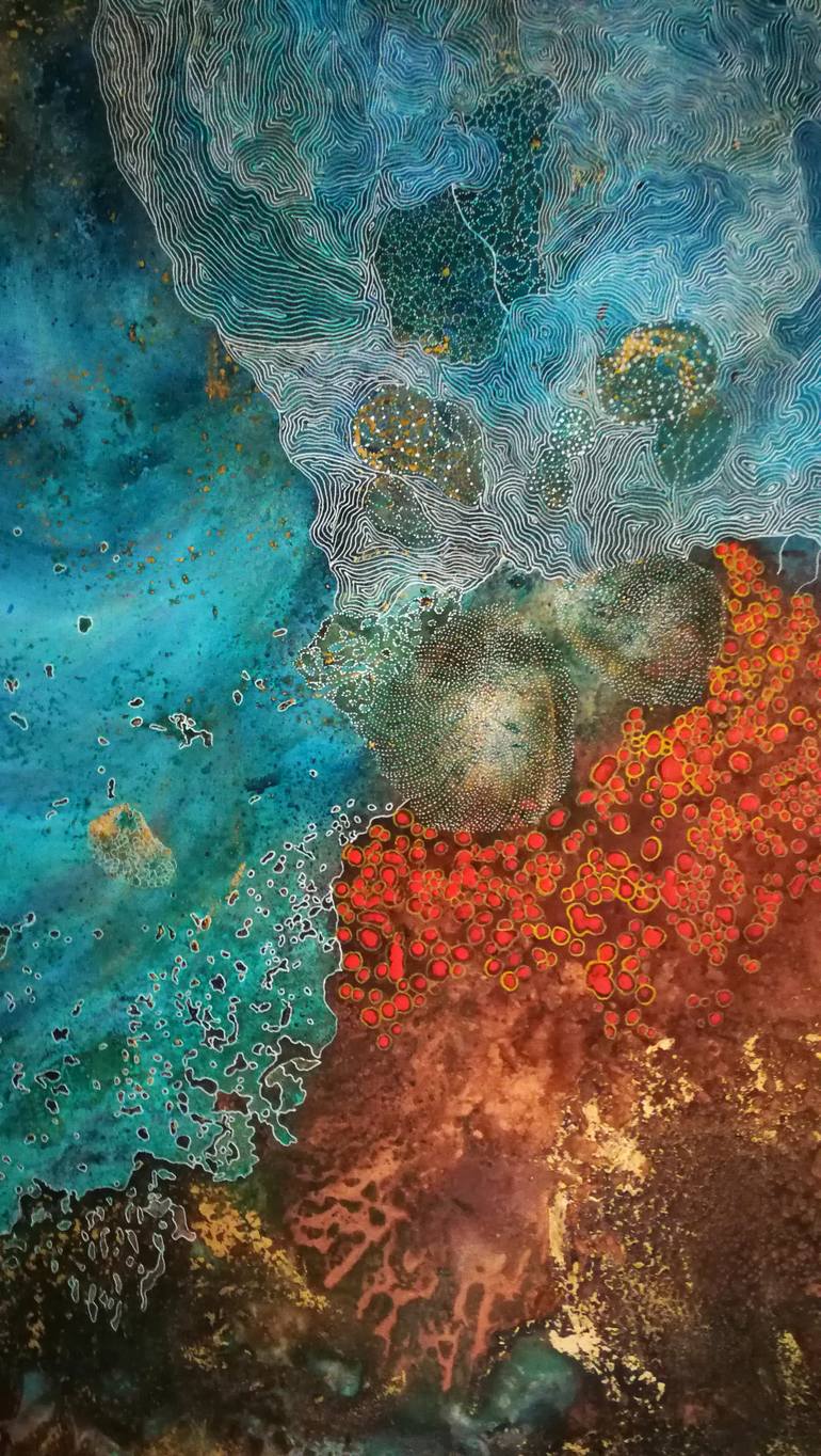 Original Abstract Water Painting by Beatrice Prost