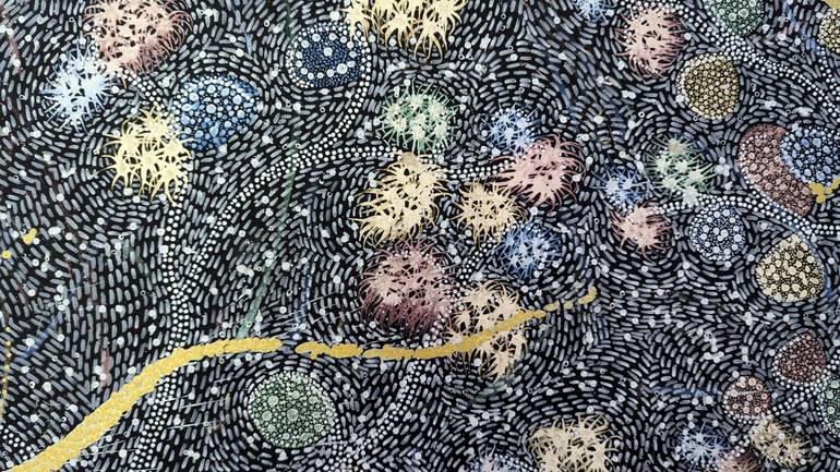 Original Abstract Expressionism Water Painting by Beatrice Prost