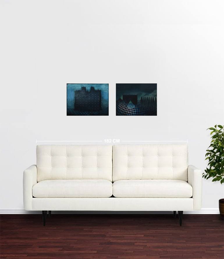 Original Minimalism Places Painting by Vaida Varnagiene