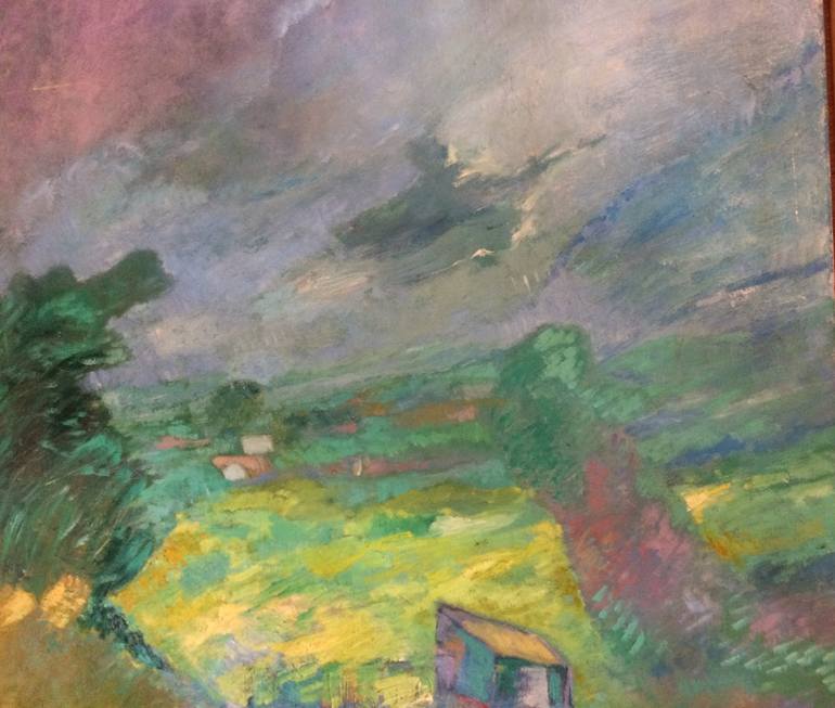 Original Impressionism Landscape Painting by Labor Robert