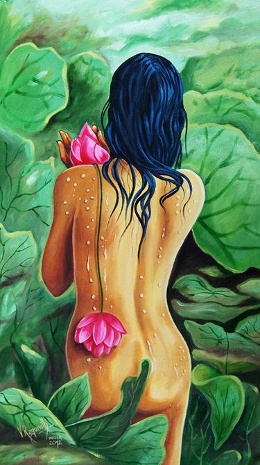 Original Realism Nude Paintings by Ragunath Venkatraman