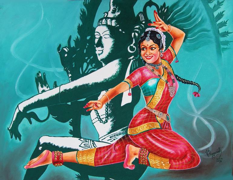 south indian dance paintings