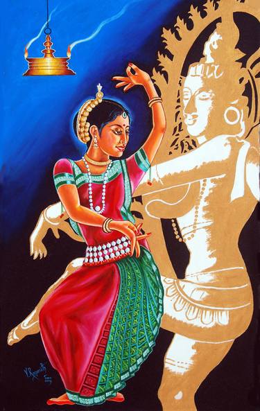 Original Figurative Classical mythology Paintings by Ragunath Venkatraman