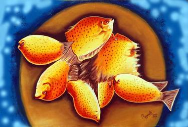 Original Realism Fish Paintings by Ragunath Venkatraman