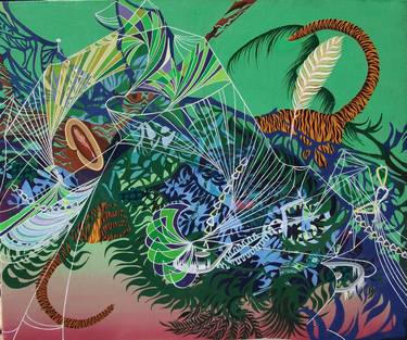Original Abstract Botanic Paintings by Jason Krause