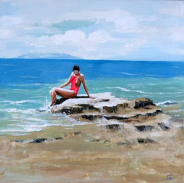 Original Beach Painting by Stuart Dalby