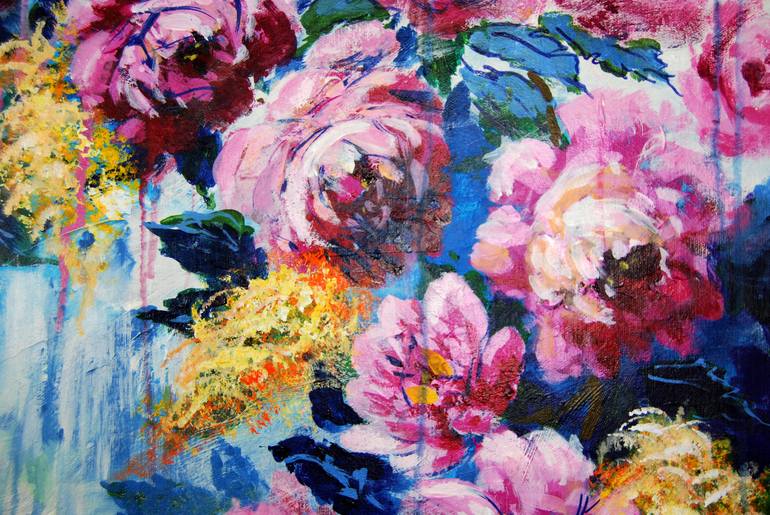 Original Impressionism Floral Painting by Stuart Dalby