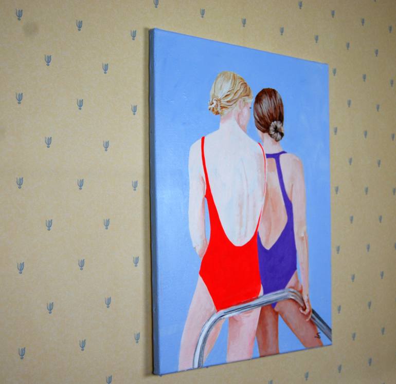 Original Figurative Women Painting by Stuart Dalby