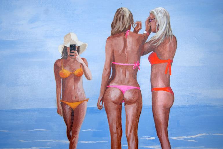 Original Expressionism Beach Painting by Stuart Dalby