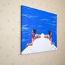 All the canvas edges are painted. Ready to hang.