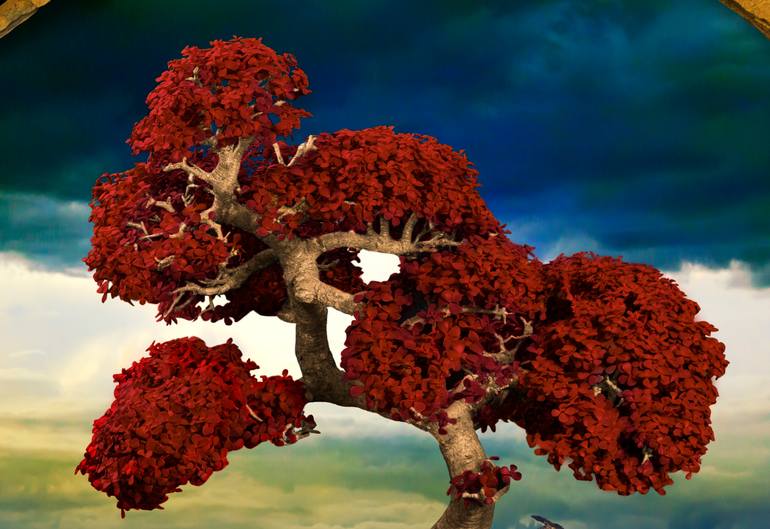 Original Conceptual Landscape Mixed Media by Tanya Mehta