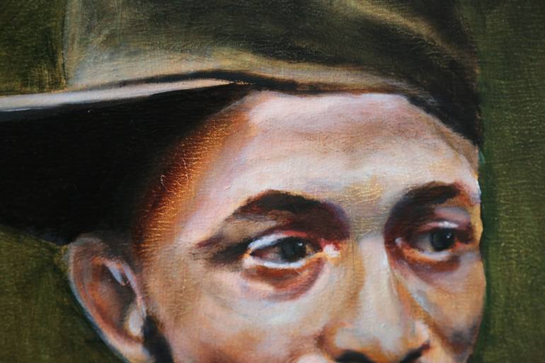Original Figurative People Painting by F F  Van De Woestijne