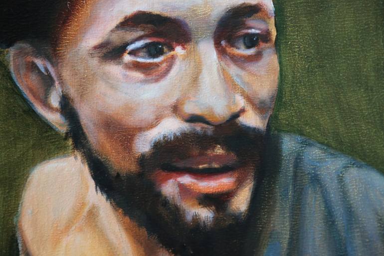 Original Figurative People Painting by F F  Van De Woestijne