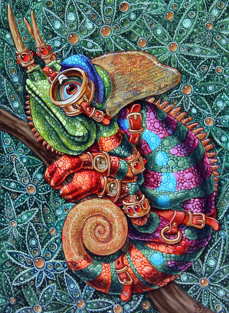 20 Incredible Artists Get Creative with Chameleon Art Products
