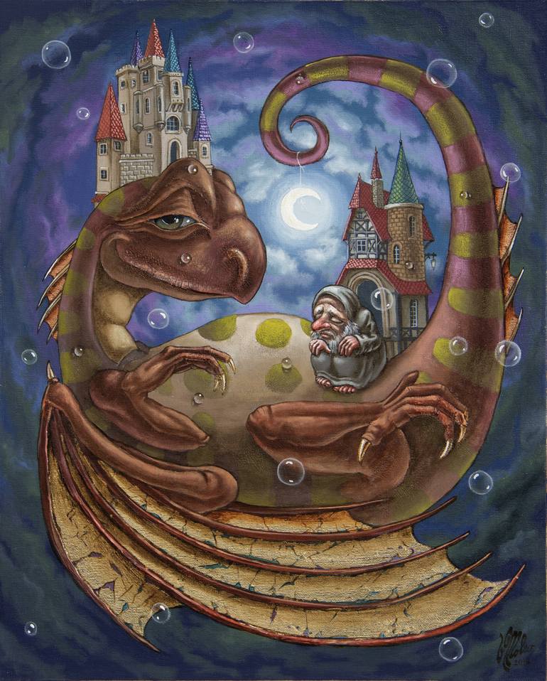 The First Dream Of A Celestial Dragon Painting By Victor Molev Saatchi Art